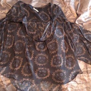 Free people, cowl neck, boho blouse